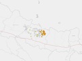 Rys. 2. Lokalizacja trzęsień ziemi o m&gt;2,5 w Nepalu, które nastąpiły po zjawisku z 25 kwietnia do 12 maja 2015 roku. Źródło USGS